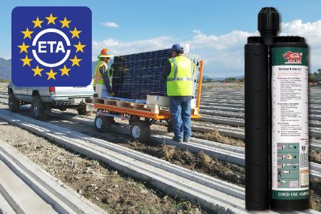 ETA-godkänt högstyrka epoxikemisk ankare för betongmontagesystem