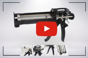 Small volume high viscosity epoxy manual dispenser gun
