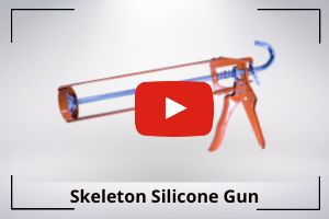 Silicone caulking gun for single cartridge adhesive