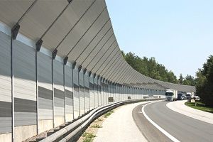 Polyester chemical anchor adhesive for securing highway sound barrier