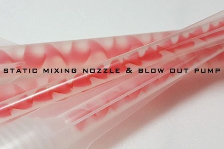 Nozel mixer untuk resin dan pompa pembuangan