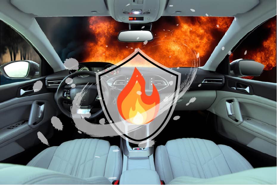 Die flammhemmende Serie von Klettverschlüssen umfasst flammhemmenden Klettverschluss, flammhemmenden selbstklebenden Klettverschluss und gestrickte Schlaufen (Auto-Schlaufe), die als Hilfsmaterialien für Peripherieprodukte in der Automobil-, Luftfahrt-, Brandschutz- sowie Militär- und Polizeibranche verwendet werden.
