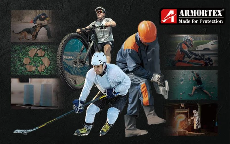 Technische Stoffe mit verschiedenen Schutzeigenschaften.