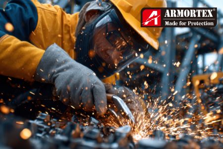 Bahan untuk Perlindungan Industri - But kasut kerja keselamatan - Bahagian atas Kevlar tahan abrasi tinggi ARMORTEX meningkatkan ketahanan dan melindungi kaki pekerja daripada bahaya kerja.