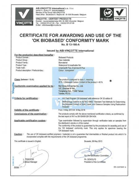 Vincotte 歐盟生質認證