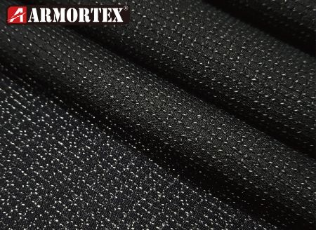Abrasion Resistant Fabric Made With Kevlar® With Black PU Coating For Reinforcement