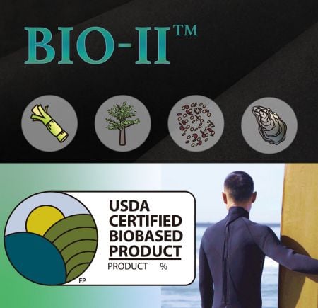 BIO II™ - より環境に優しいウェットスーツ用 USDA認定バイオベースゴムスポンジ
