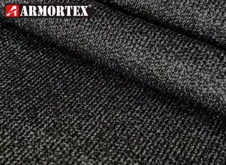 针织黑白色耐切割布 - ARMORTEX® 针织耐切割面料