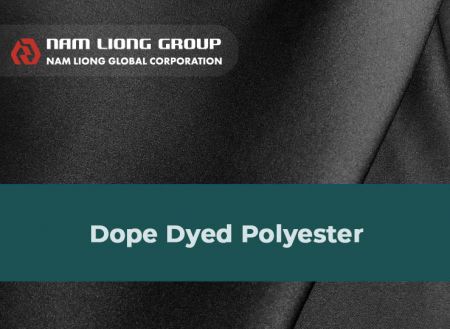 Laminat fabrik poliester pewarnaan dope - Laminat fabrik poliester pewarnaan dope adalah bahan komposit daripada fabrik poliester pewarnaan dope dan span.