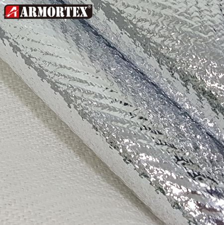 Tessuto ignifugo intrecciato realizzato con foglio di alluminio-AG-18A