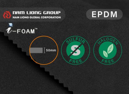 50mm thick Sulfur-free EPDM Foam