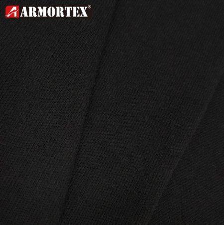 Modacrylic Cotton Nomex® Flame Retardant Black Knitted Fabric