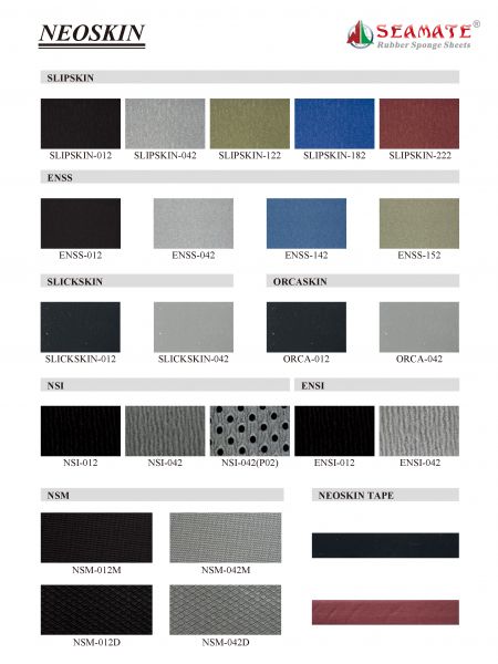 Super smooth wetsuit material catalog