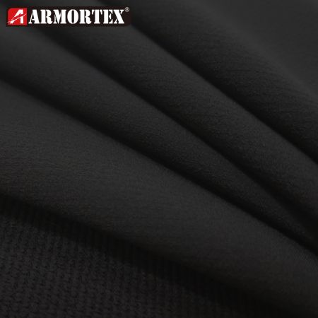 四面弹性黑色环保回收聚酯弹性布-TT-61822