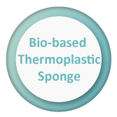 Spugna termoplastica a base biologica (EVA, PE)