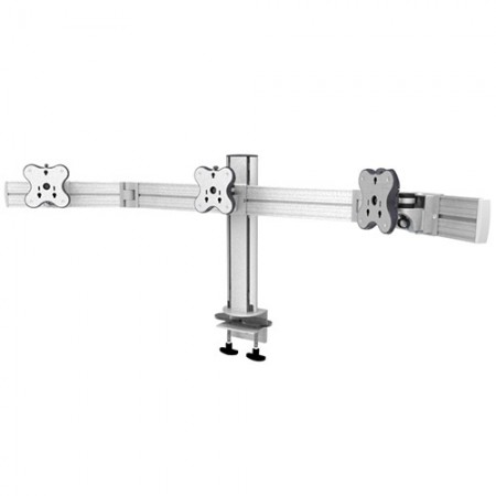 Triple Monitor Arms - Clamp or Grommet Mount and Adjustable Asides - Triple Monitor Arm EGAR-4513W / 4513WG
