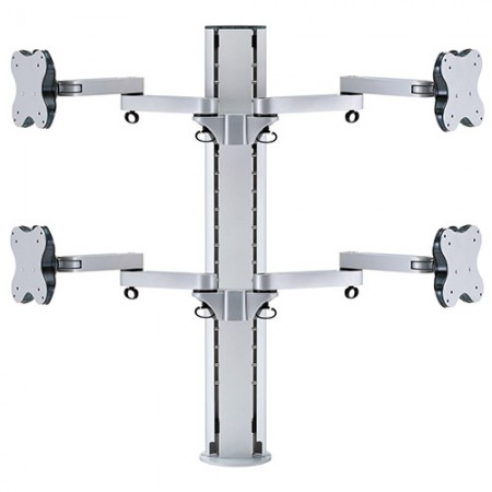 Four Monitor Arms - Clamp or Grommet Mount - Four Monitor Arms EGL-8024 / 8024G