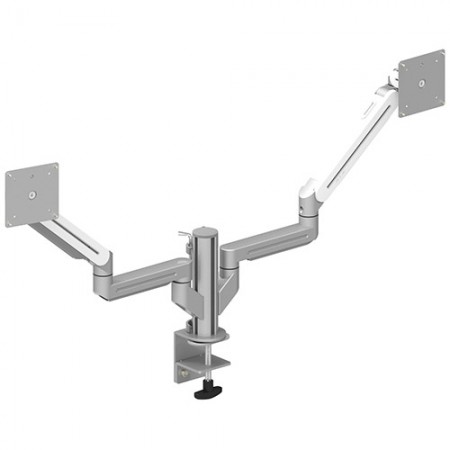 Dual Monitor Arms - Clamp or Grommet Mount for Light Duty
