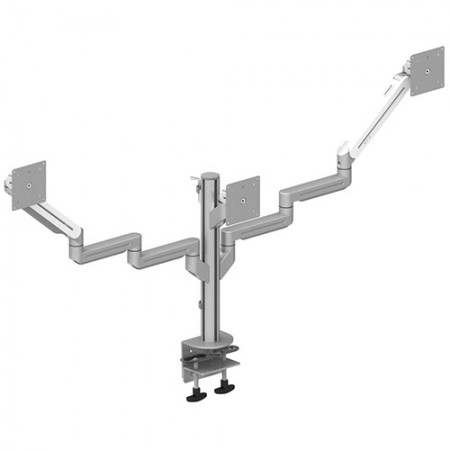 Triple Monitor Arms - Clamp or Grommet Mount with for Light Duty