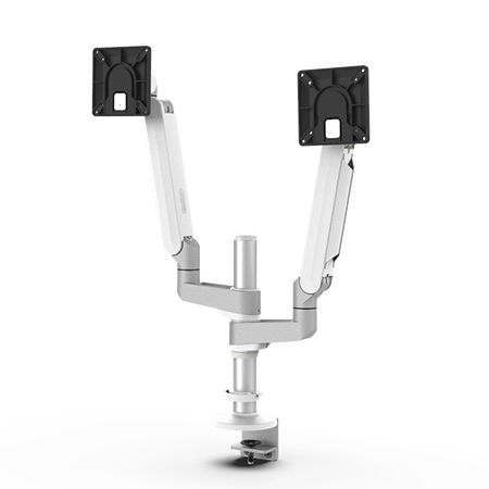 Dual Monitor Arms - Clamp or Grommet Mount for Light Duty