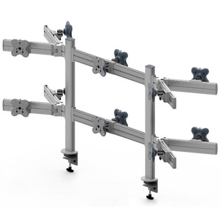 Twelve Monitor Arms - Clamp or Grommet Mount and Adjustable Asides - Twelve Monitor Arms EGTB-8026DW / 8026DWG