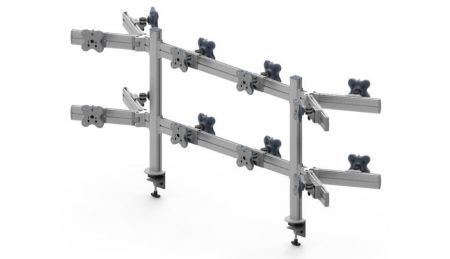Sixteen Monitor Arms - Clamp or Grommet Mount and Adjustable Asides - Sixteen Monitor Arms EGTB-8028DW / 8028DWG