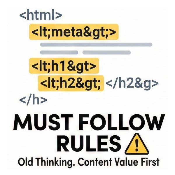 AI SEO 詐騙:Meta/H1/H2 一定要怎樣