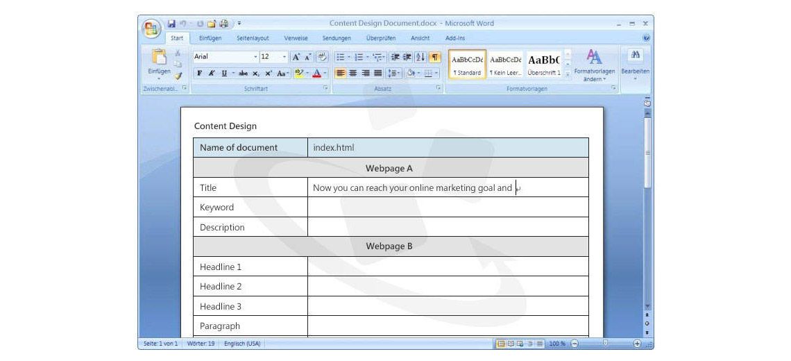 content design writing form â every sentence and keyword in the article is well thought-out to meet SEF in the search world.