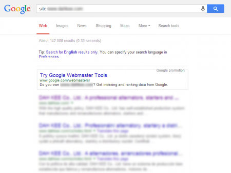 改版后Google 共收录142,000 笔资料(竞争力增加↑109,977.52%)