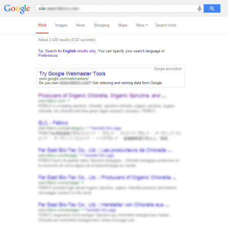 改版後 Google 共收錄 3,420 筆資料  (競爭力增加↑3971.43%)