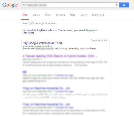 改版後 Google 共收錄 3,750 筆資料  (競爭力增加↑7553.03%)