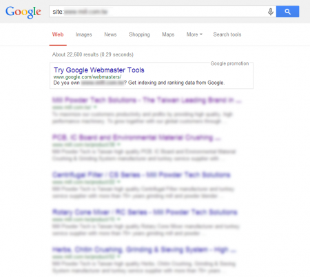 改版后Google 共收录22,600 笔资料(竞争力增加↑2,561.96%)