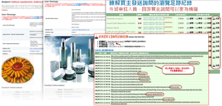 每一封询问都能追踪买主足迹(样本)