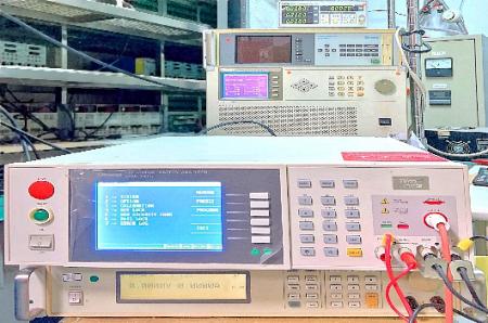 Test d'isolation haute tension.