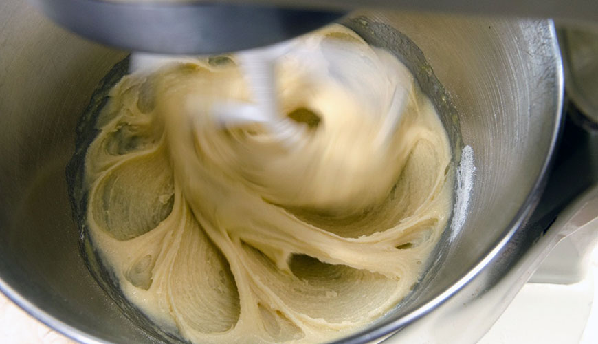 Planetary mixer is for mixing ingredients like flour, egg, vanilla, sugar.