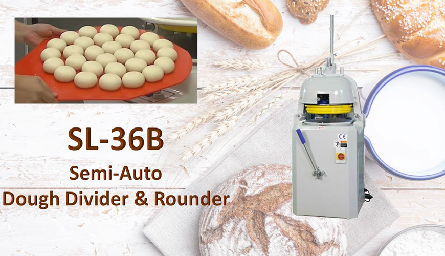 Semi-Auto Dough Divider & Rounder is used for dividing dough and rounding.