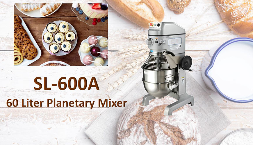 Planetary mixer is for mixing ingredients like flour, egg, vanilla, sugar.
