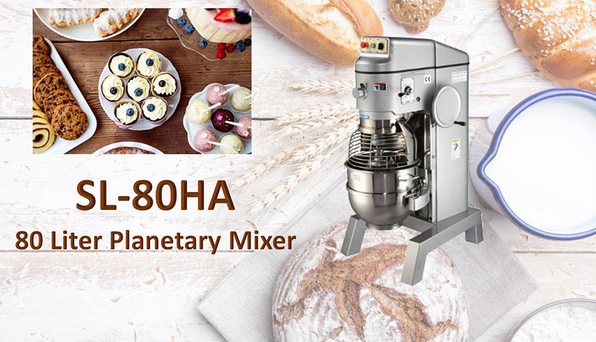 Planetary mixer is for mixing ingredients like flour, egg, vanilla, sugar.