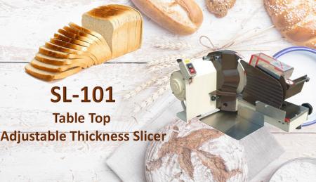 Cortadora de pan con grosor ajustable - La cortadora de pan con grosor ajustable está diseñada para cortar tostadas/pan.