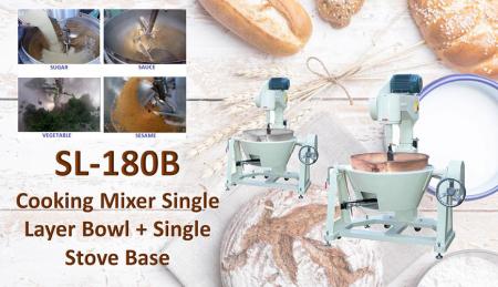 Cooking Mixer Single Layer Bowl + Single Stove Base - For mixing or cooking products like mongo, jam, ingredient, sauces, meals.