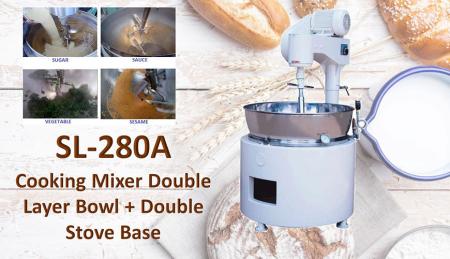 Cooking Mixer Double Layer Bowl + Double Stove Base