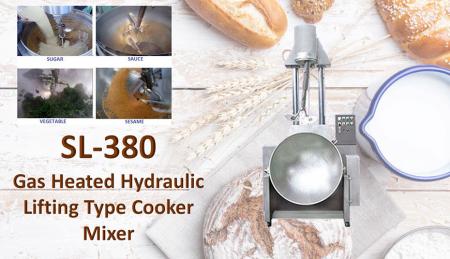 Gas Heated Hydraulic Lifting Type Cooker Mixer - For mixing or cooking products like mongo, jam, ingredient, sauces, meals.