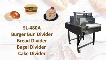 Horizontal Burger Bun Divider, Bread Divider, Bagel Divider, Cake Divider - Efficient electric bread divider designed for consistent, multi-layer cutting with high precision and smooth operation.