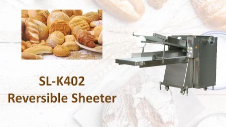 Reversible Dough Sheeter - Reversible floor type dough sheeter is used for consistent flattening dough.