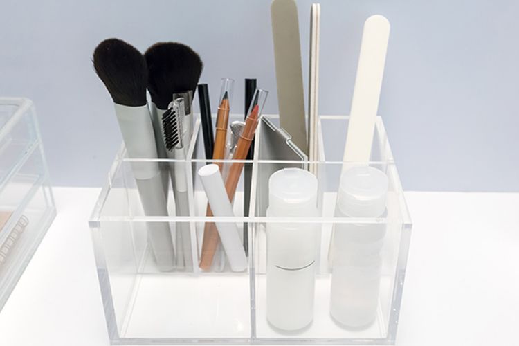 Caja de almacenamiento de cosméticos de acrílico personalizada