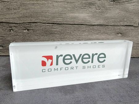 UV printing your brand and logo on acrylic block