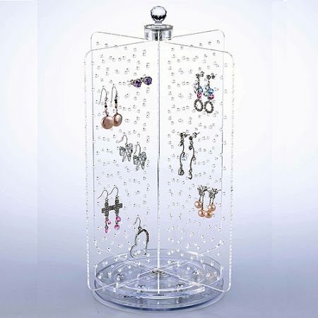 एक्रिलिक घूर्णन बालियों का प्रदर्शन स्टैंड