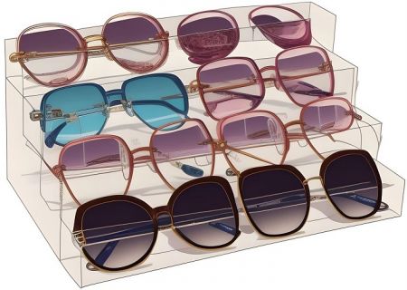 Acrylic sunglasses organizer display case