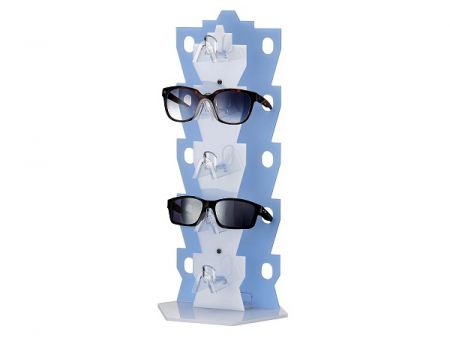 Stojan na rámy brýlí a slunečních brýlí z akrylu