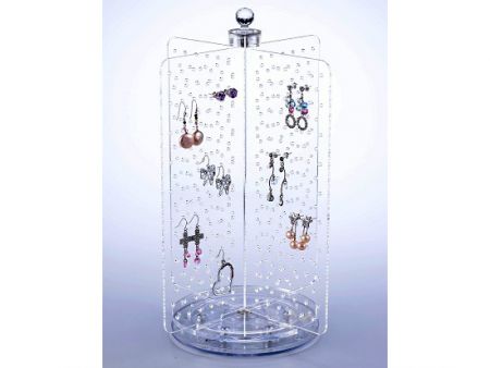 Tour de rangement rotatif en acrylique pour accessoires, organisateur pour bracelets, colliers, boucles d'oreilles et bagues